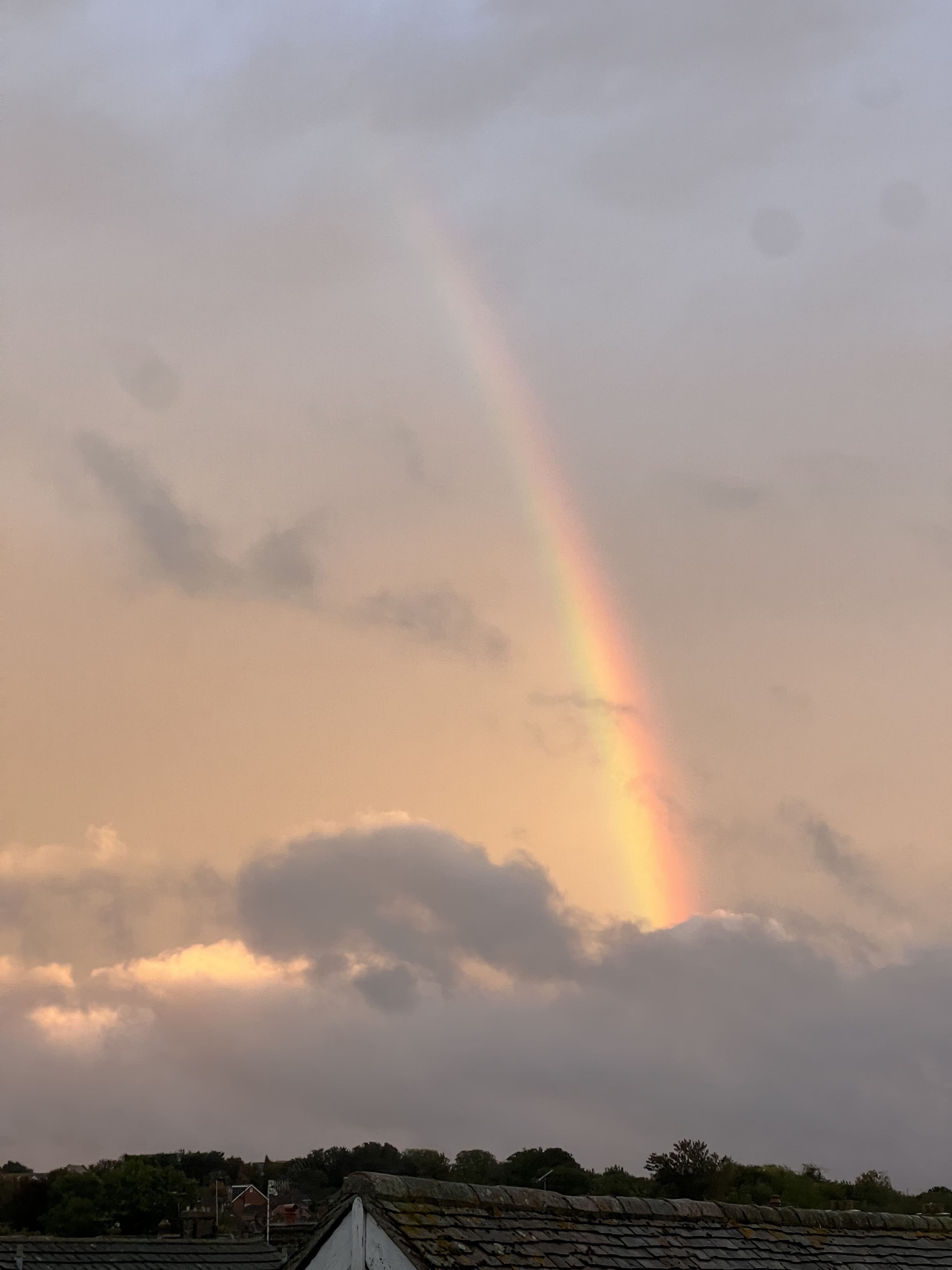 Rainbow at sunset
